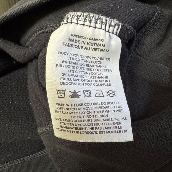 Nike Center Swoosh Sweatshirt Women's XL Black Dri-FIT One French Terry Crewneck - Picture 6 of 10